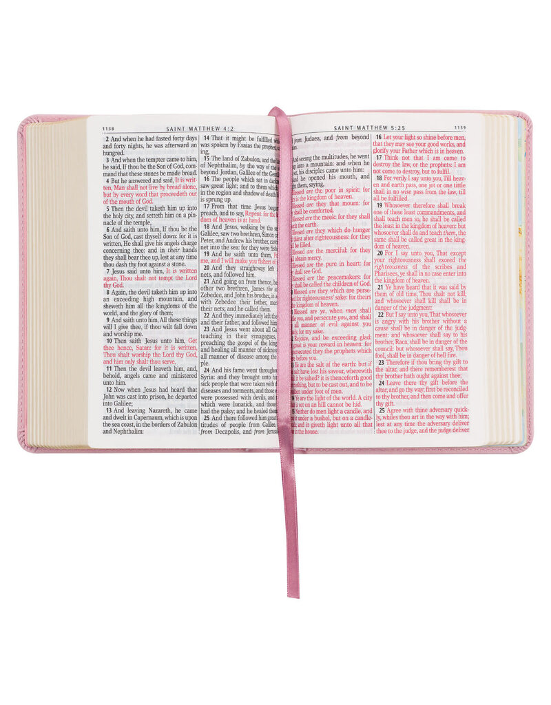 Ballet Pink Large Print Compact King James Version Bible