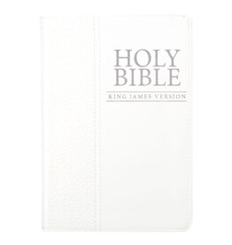 White Faux Leather Compact King James Version Bible