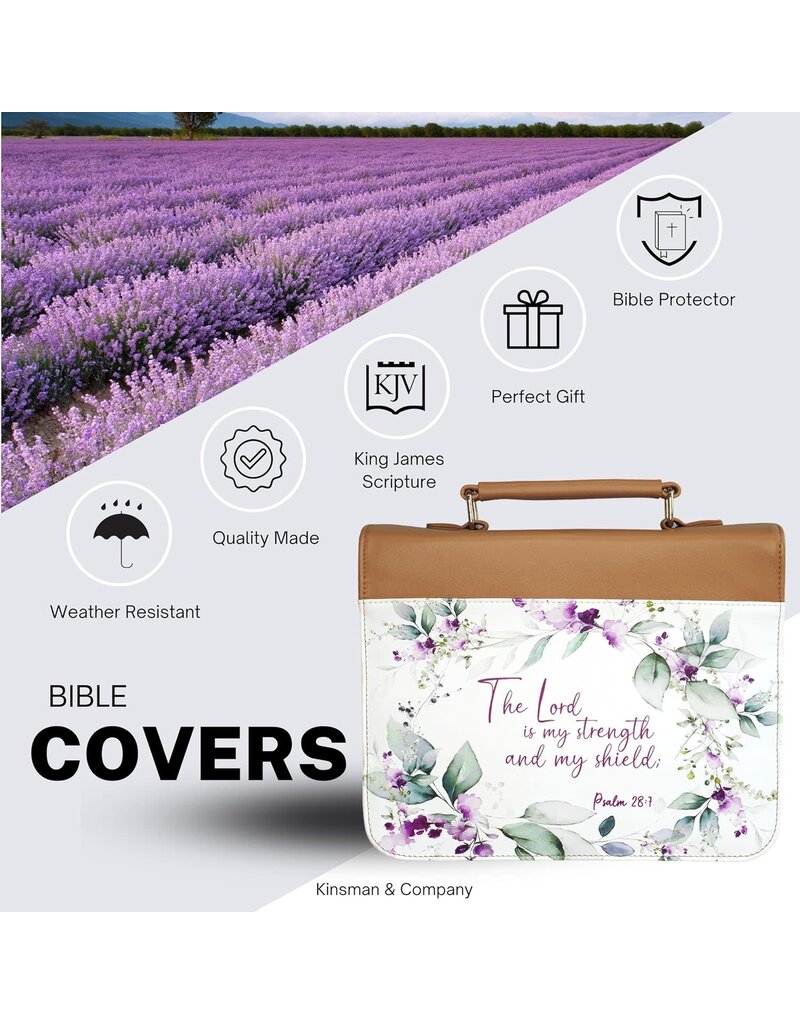 KJV Bible Cover Purple Lavender Psalm 28:1