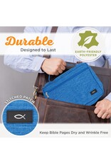 Canvas Value Bible Covers with Ichthus Patch
