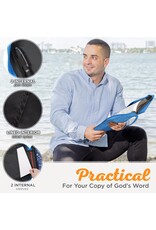 Canvas Value Bible Covers with Ichthus Patch