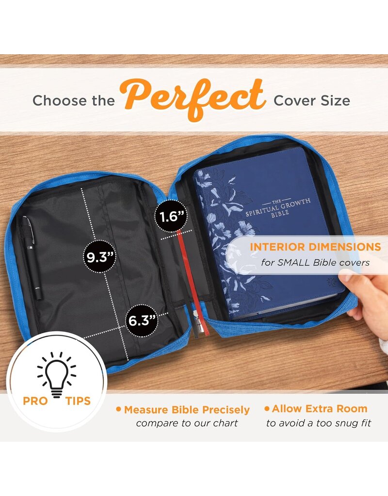 Canvas Value Bible Covers with Ichthus Patch