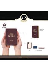 Burgundy Faux Leather King James Version Pocket Bible