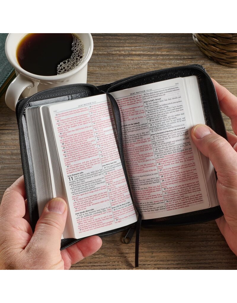 Burgundy Faux Leather King James Version Pocket Bible