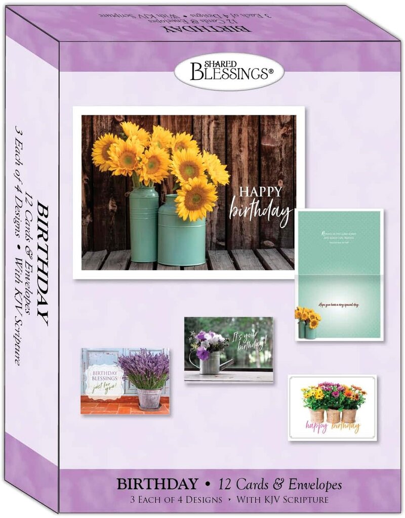 Flowers in a Vase Birthday Cards