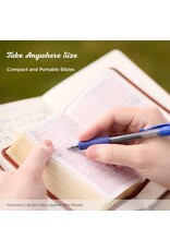 Aqua Faux Leather King James Version Pocket Bible with Zipper Closure