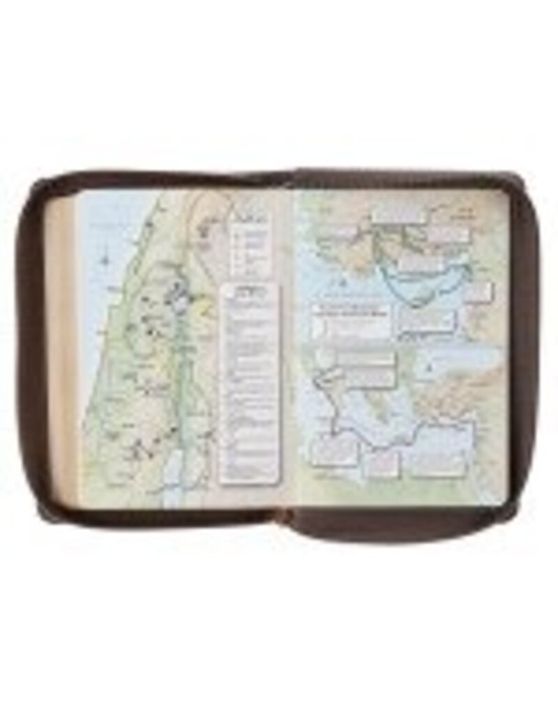 Floral Dusty Taupe Faux Leather Large Print Compact King James Version Bible