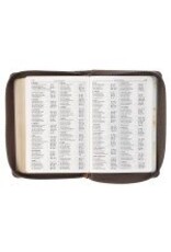 Floral Dusty Taupe Faux Leather Large Print Compact King James Version Bible