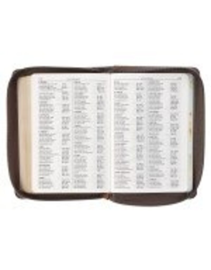 Floral Dusty Taupe Faux Leather Large Print Compact King James Version Bible