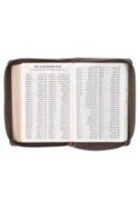 Floral Dusty Taupe Faux Leather Large Print Compact King James Version Bible