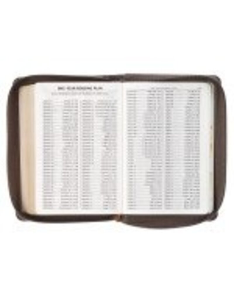 Floral Dusty Taupe Faux Leather Large Print Compact King James Version Bible