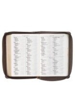 Floral Dusty Taupe Faux Leather Large Print Compact King James Version Bible