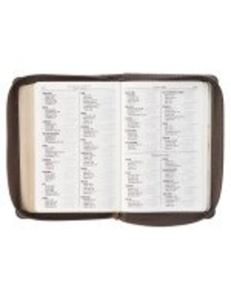 Floral Dusty Taupe Faux Leather Large Print Compact King James Version Bible