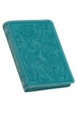 Teal Faux Leather Compact King James Version Bible with Zipper Closure