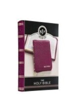 Maroon Faux Leather Compact King James Version Bible with Zipper Closure