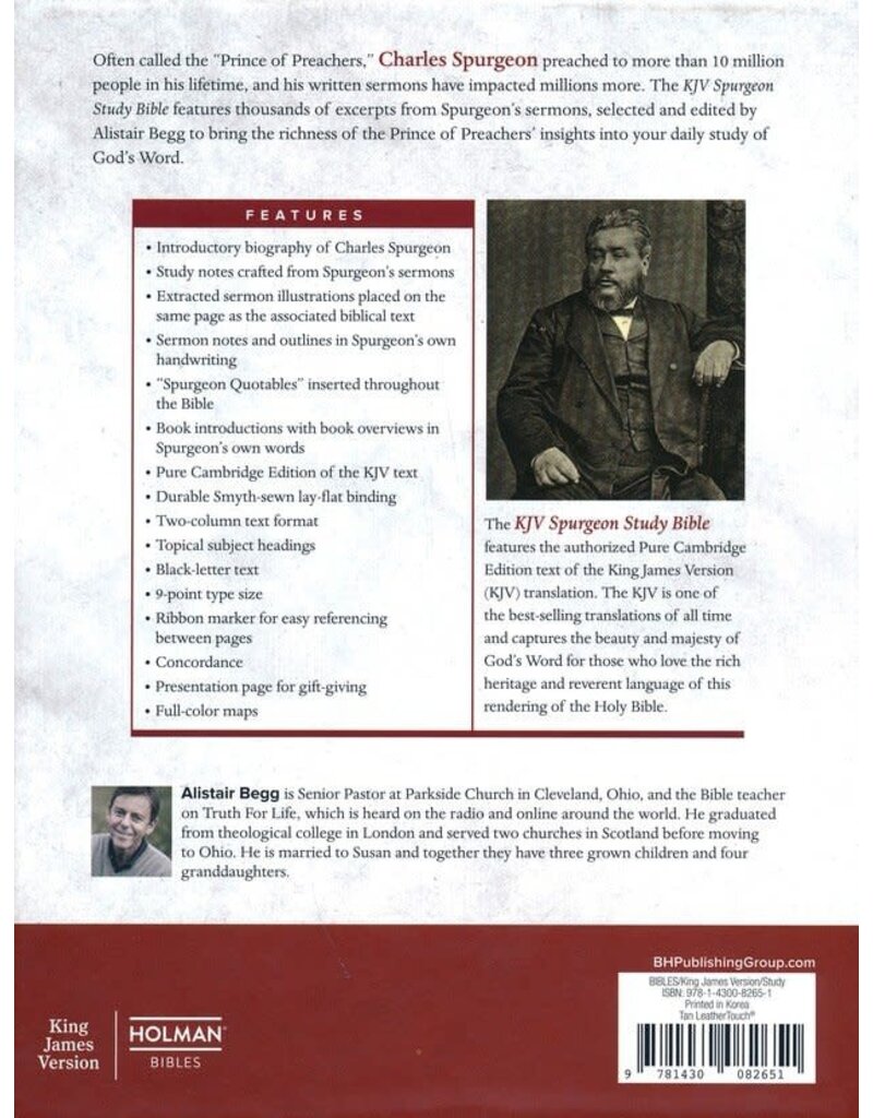 Holman Spurgeon Study Bible Tan Leathertouch