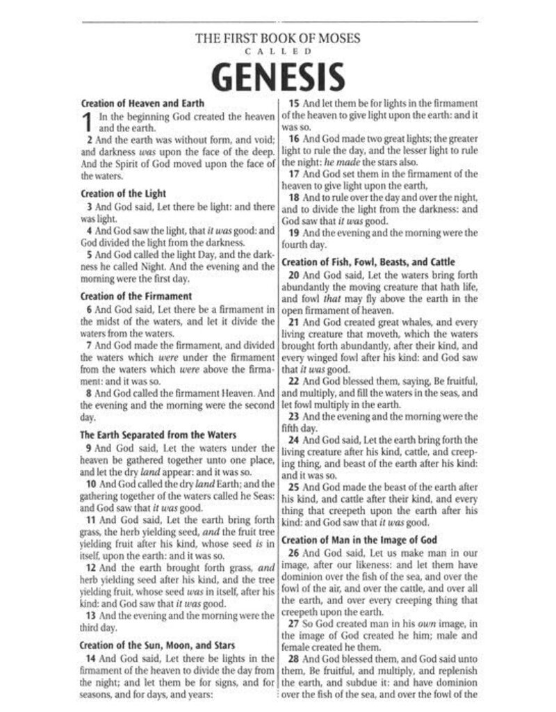 Pearlized Ivory Faux Leather King James Version Deluxe Gift Bible with Thumb Index