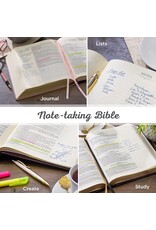 Rosy Coral Floral Faux Leather Hardcover King James Version Note-taking Bible