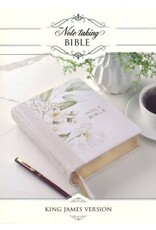 Feather Gray Floral Faux Leather Hardcover King James Version Note-taking Bible