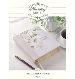 Feather Gray Floral Faux Leather Hardcover King James Version Note-taking Bible