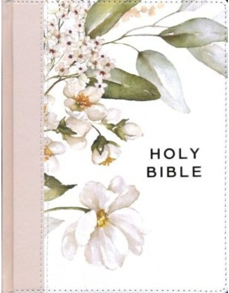 Feather Gray Floral Faux Leather Hardcover King James Version Note-taking Bible