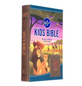 Lion Brown Faux Leather Kid's King James Version Bible