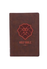 Lion Brown Faux Leather Kid's King James Version Bible