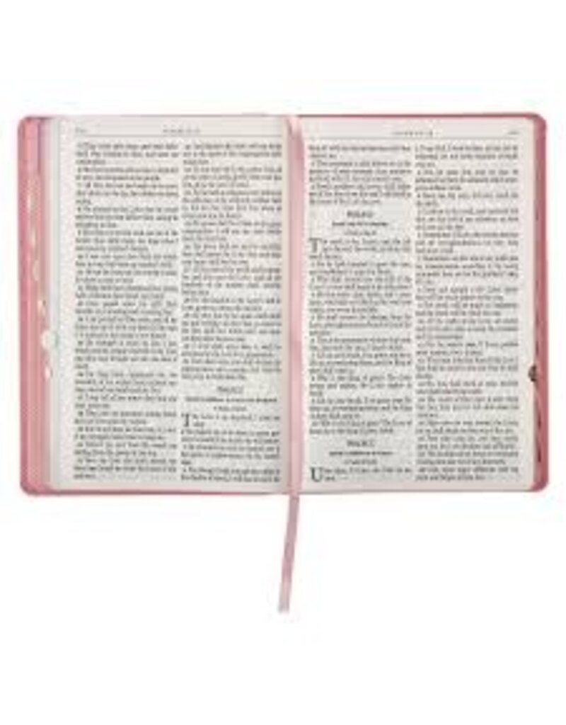 Blossom Pink Heart Faux Leather King James Version Kid's Bible