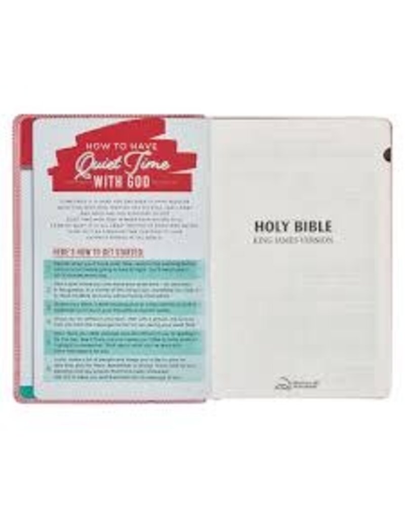 Blossom Pink Heart Faux Leather King James Version Kid's Bible