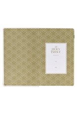 White Floral Faux Leather Giant Print Standard-size King James Version Bible with Thumb Index