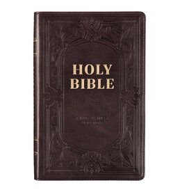 Gift Edition Bible Dark Brown Leathersoft Thumb Indexed