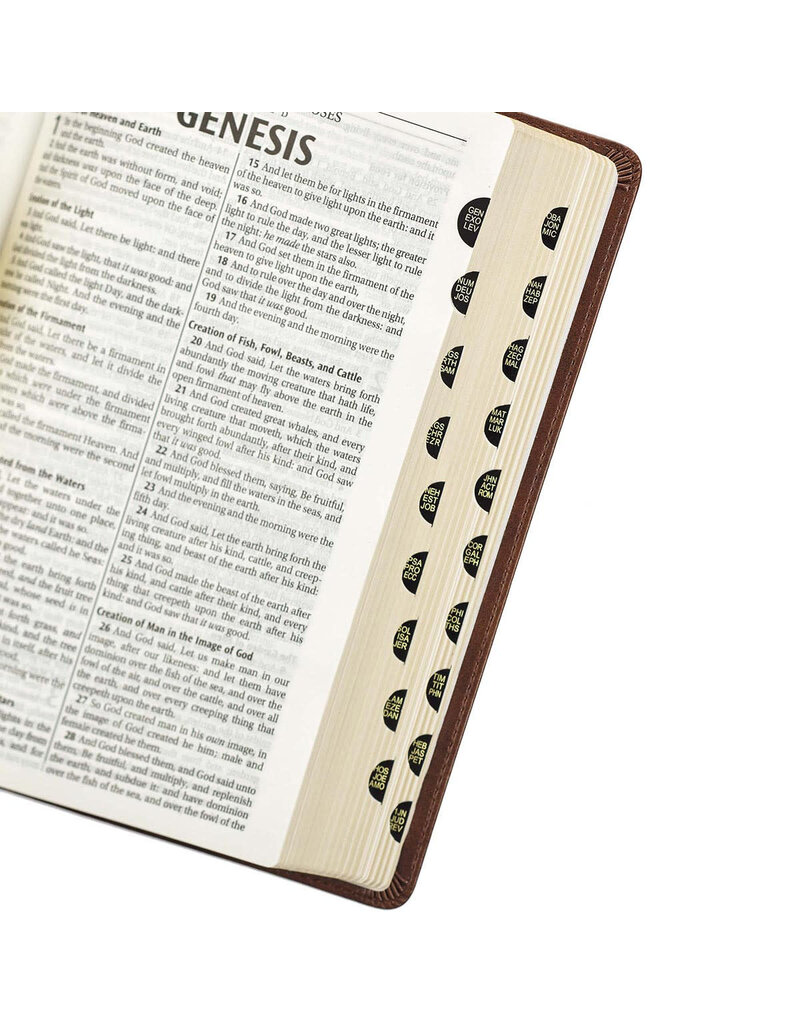 Gift Edition Bible Dark Brown Leathersoft Thumb Indexed