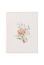 Blush Bouquet Faux Leather Hardcover Large Print King James Version Note-taking Bible