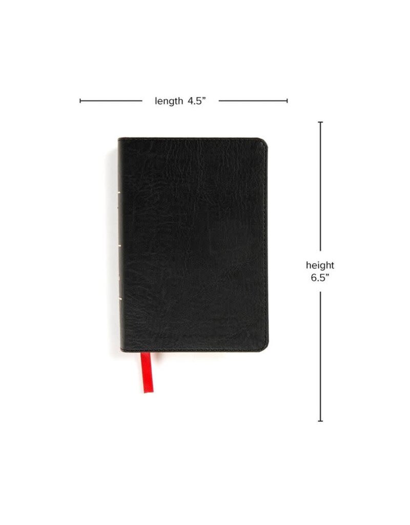 Large Print Compact Reference Bible Black Leathertouch