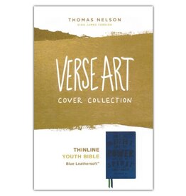 Holy Bible: Thinline Youth Edition, Blue Leathersoft, Red Letter, Comfort Print: King James Version (Verse Art Cover Collection)