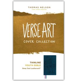 Holy Bible: Thinline Youth Edition, Teal Leathersoft, Red Letter, Comfort Print: KJV (Verse Art Cover Collection)