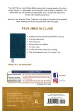 Holy Bible: Thinline Youth Edition, Teal Leathersoft, Red Letter, Comfort Print: KJV (Verse Art Cover Collection)