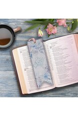 It is Well Hymn Watercolor Floral Faux Leather Bookmark