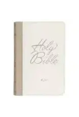 Taupe Bouquet Faux Leather Compact King James Version Bible
