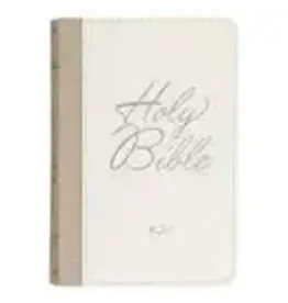 Taupe Bouquet Faux Leather Compact King James Version Bible