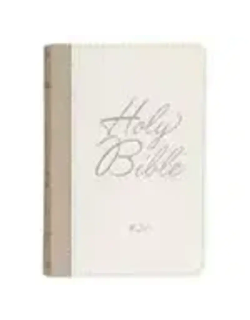Taupe Bouquet Faux Leather Compact King James Version Bible