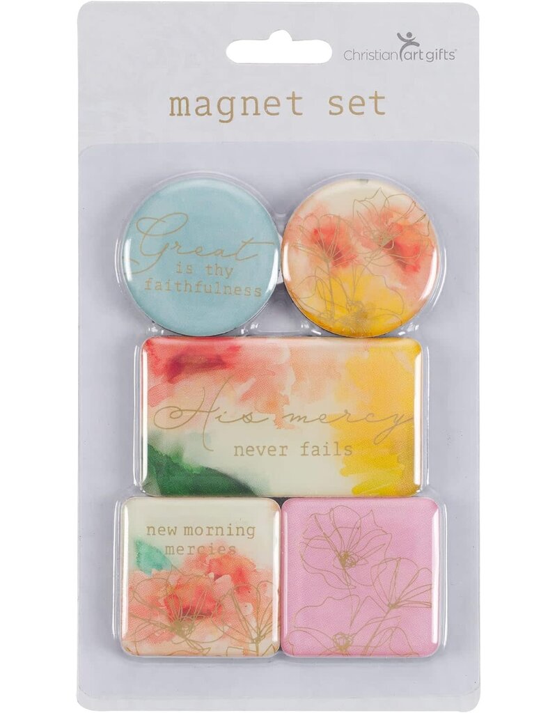 Watercolor Pastel Meadow Assorted Magnet Set
