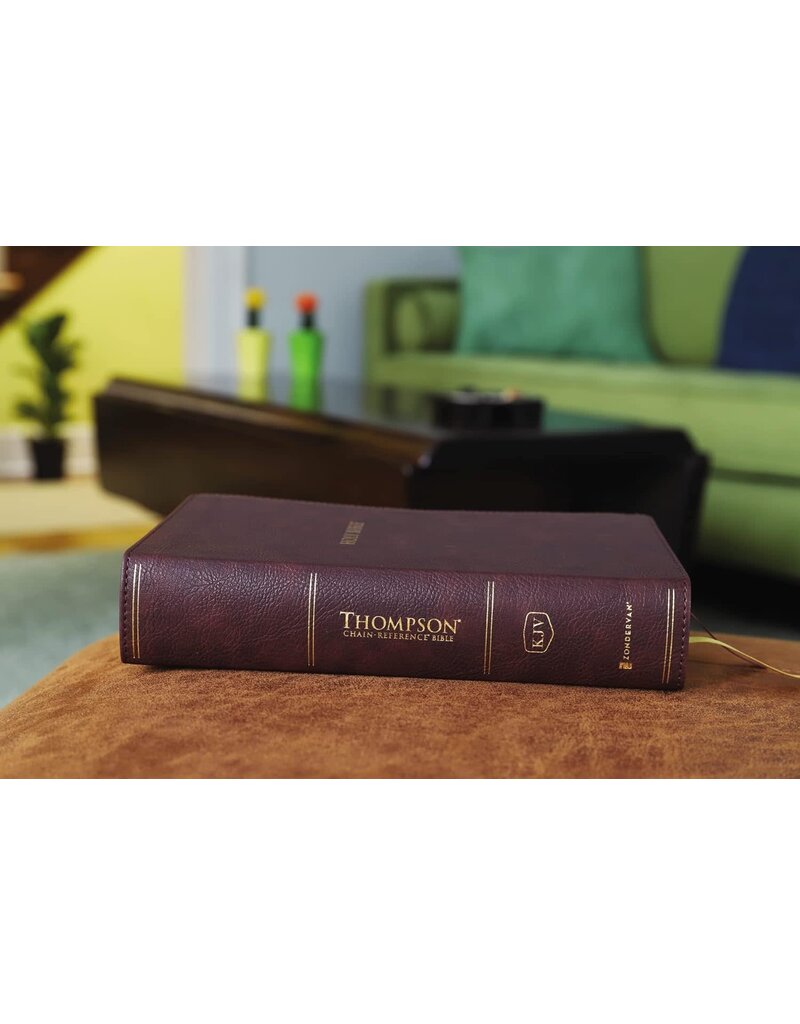 Kjv, Thompson Chain-Reference Bible, Handy Size, Leathersoft, Burgundy, Red Letter, Comfort Print