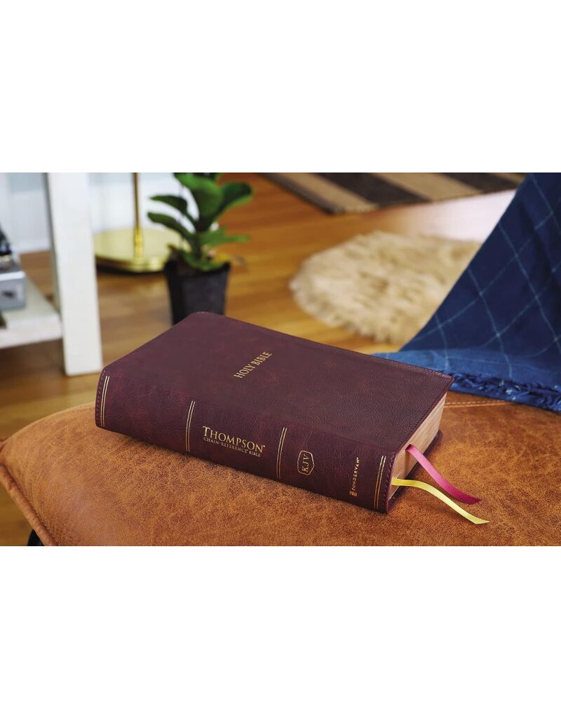 Kjv, Thompson Chain-Reference Bible, Handy Size, Leathersoft, Burgundy, Red Letter, Comfort Print