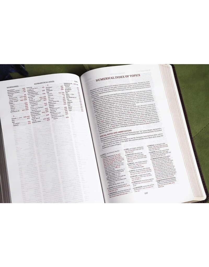 Kjv, Thompson Chain-Reference Bible, Handy Size, Leathersoft, Burgundy, Red Letter, Comfort Print