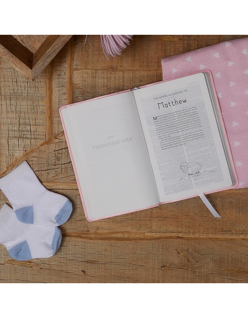 Baby's First New Testament, Leathersoft, Pink, Red Letter, Comfort Print: Holy Bible, King James Version