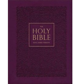 Red Plum Faux Leather Hardcover Large Print King James Version Note-taking Bible