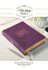 Red Plum Faux Leather Hardcover Large Print King James Version Note-taking Bible