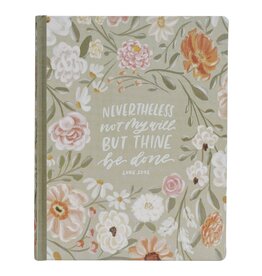 Sage Green Floral Hardcover Amelia Collection Large Print King James Version Note-taking Bible - Luke 22:42