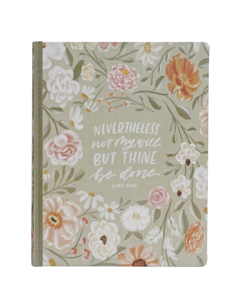 Sage Green Floral Hardcover Amelia Collection Large Print King James Version Note-taking Bible - Luke 22:42